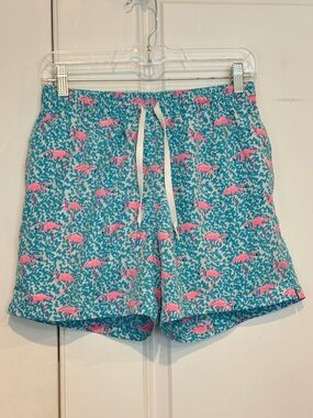 Chubbies Blue Spot Flamingo Swim Trunks 5.5" Inseam M